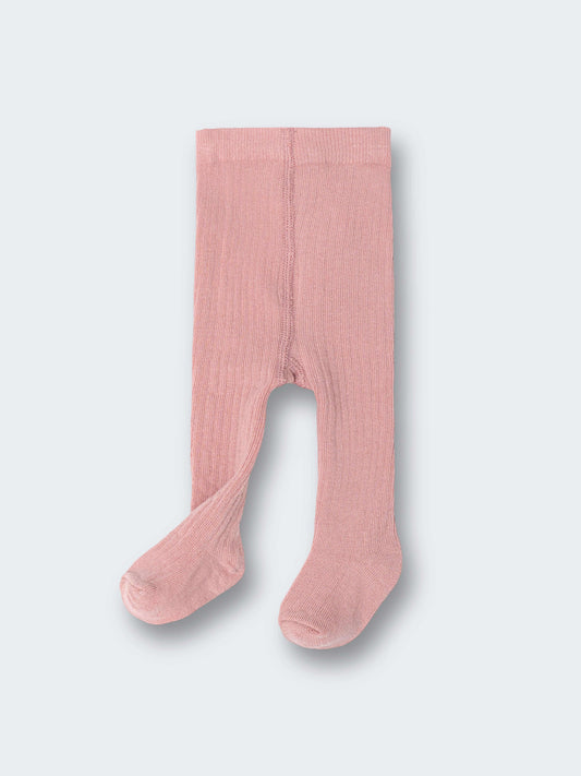 Baby Ribbed Tights - Blush
