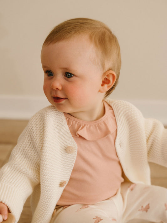 Baby Cotton Cardigan - Ecru