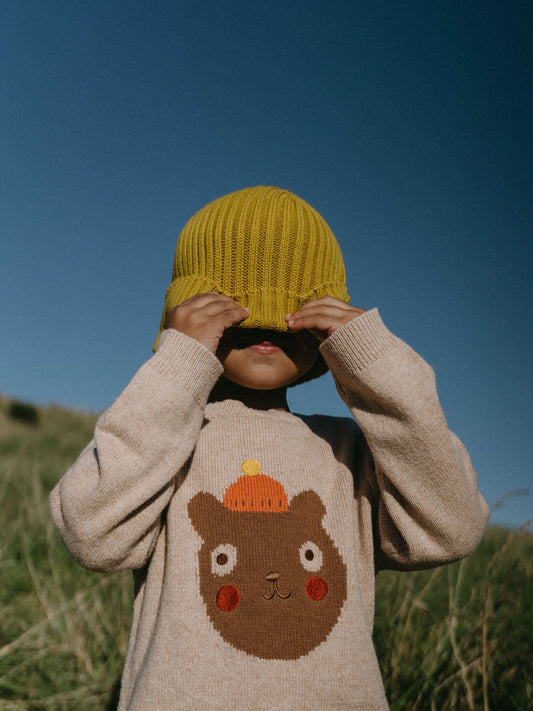 Ribbed Beanie - Golden Pear