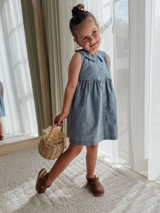 Chambray Dress - Blue Chambray