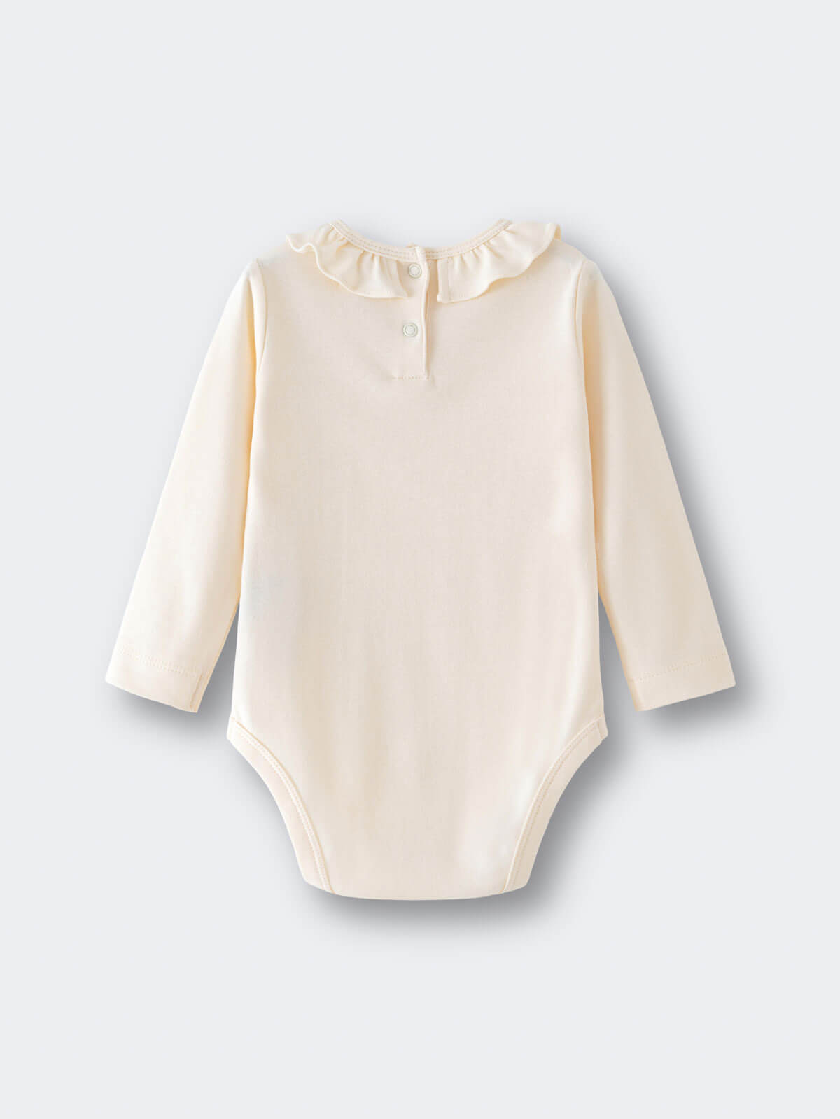 Ruffle Long Sleeve Bodysuit - Ecru