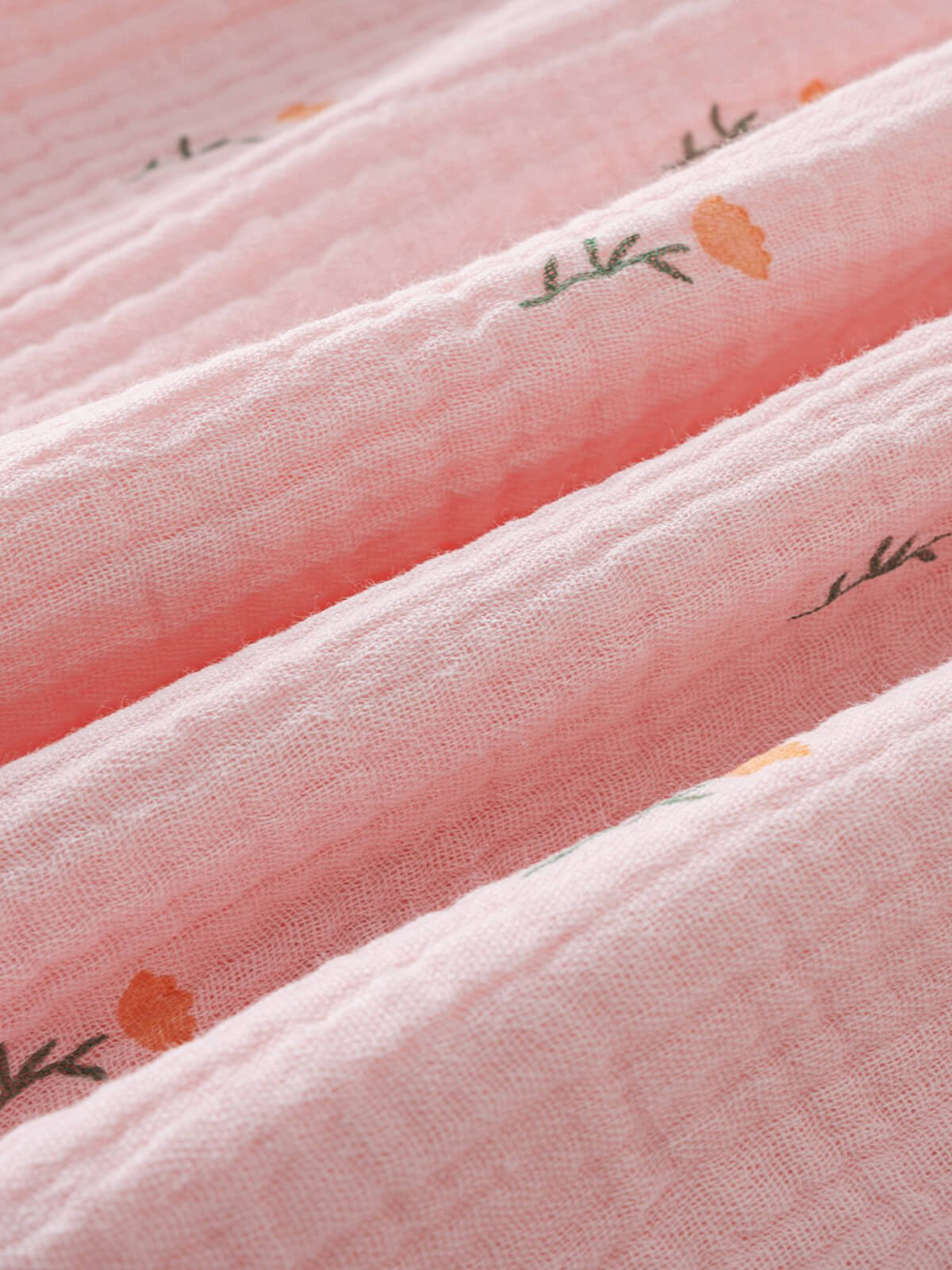 Close-up of pink fabric with floral embroidery Amara Dress - Poppy Field Girls