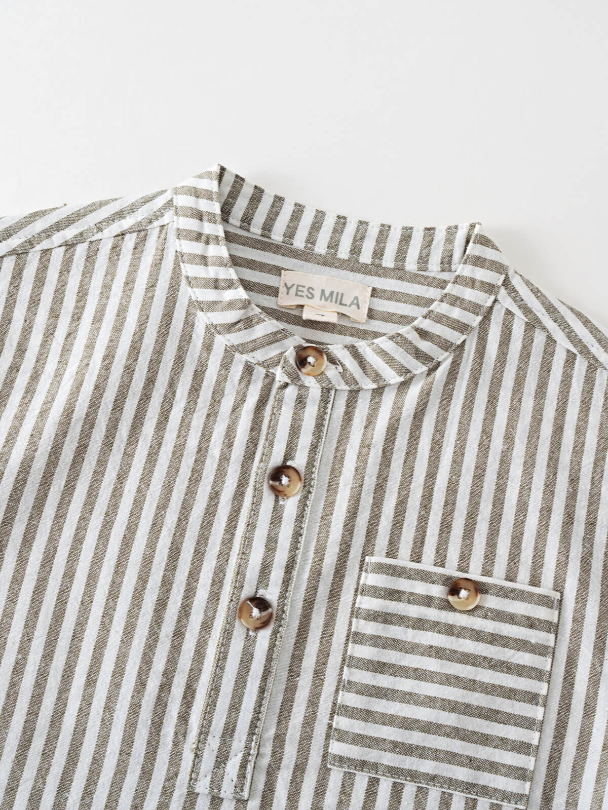 Elliott Short Sleeve Shirt - Matcha Stripe