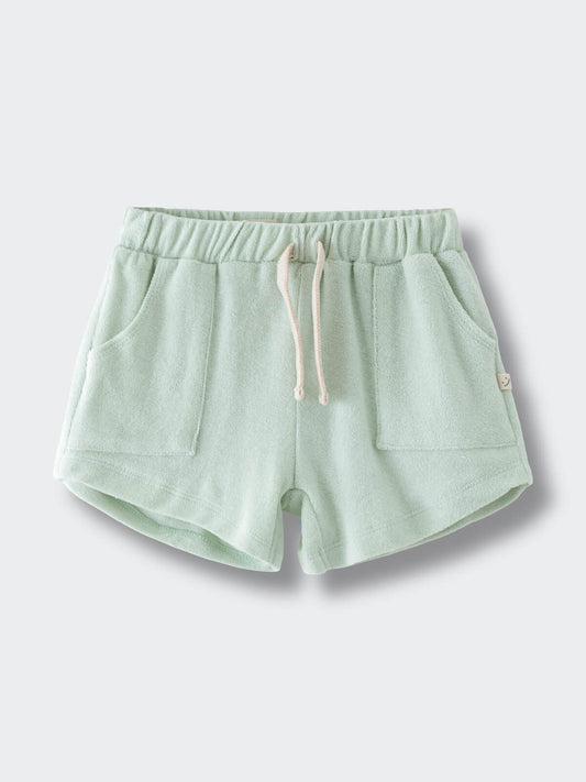 Lara Towelling Shorts - Mint