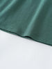 Close-up of teal green jersey fabric with hemmed edge Baby Long Sleeve Jersey Dress - Meadow Friends Baby girl