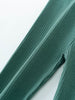 Close-up of teal ribbed fabric leggings on white background Baby Ribbed Leggings - Balsam Baby girl