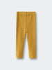 Golden yellow ribbed leggings laid flat on white background Baby Ribbed Leggings - Golden Pear Baby boy