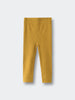 Golden ribbed baby leggings laid flat on a light surface Baby Ribbed Leggings - Golden Pear Baby boy