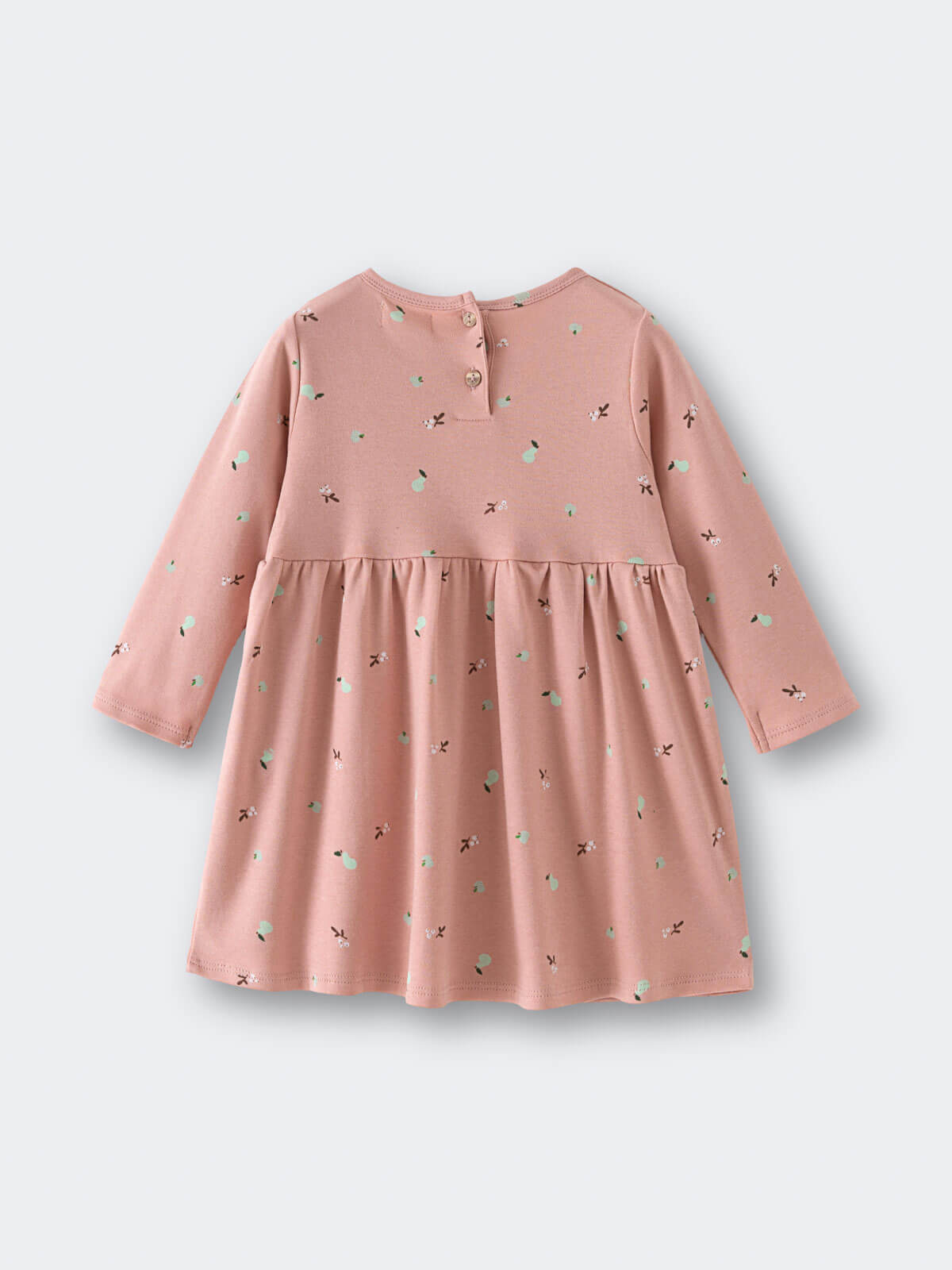 Baby Long Sleeve Jersey Dress - Autumn Harvest Rosehip