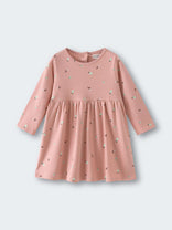 Baby Long Sleeve Jersey Dress - Autumn Harvest Rosehip