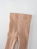 Baby Ribbed Tights - Clay