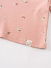 Pink baby sweater with small patterns on a light gray background Baby Printed Long Sleeve Tee - Autumn Harvest Rosehip Baby girl
