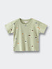 Baby Cotton Tee Shirt with Acorns Baby Printed Short Sleeve Tee - Little Acorn Sage Baby boy
