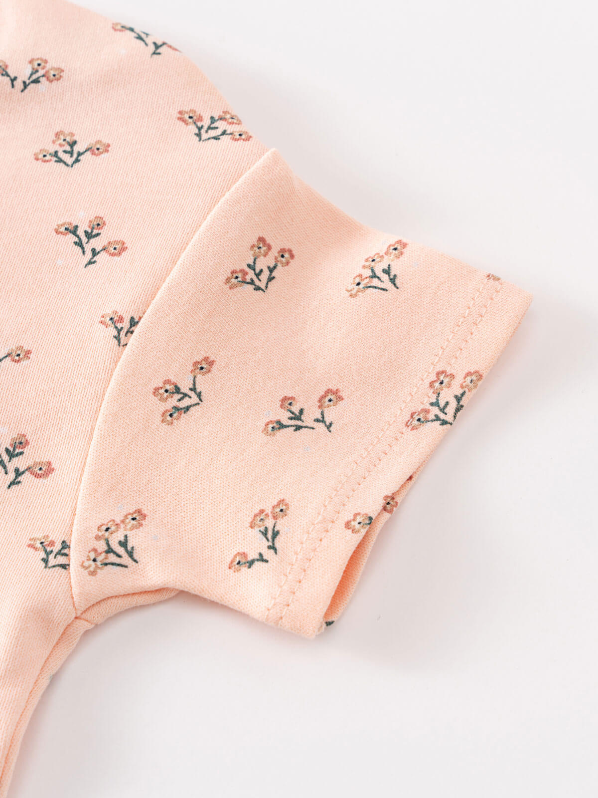 Pink baby tee shirt with flower pattern Baby Printed Short Sleeve Tee - Wildflower Bouquet Pink Baby girl