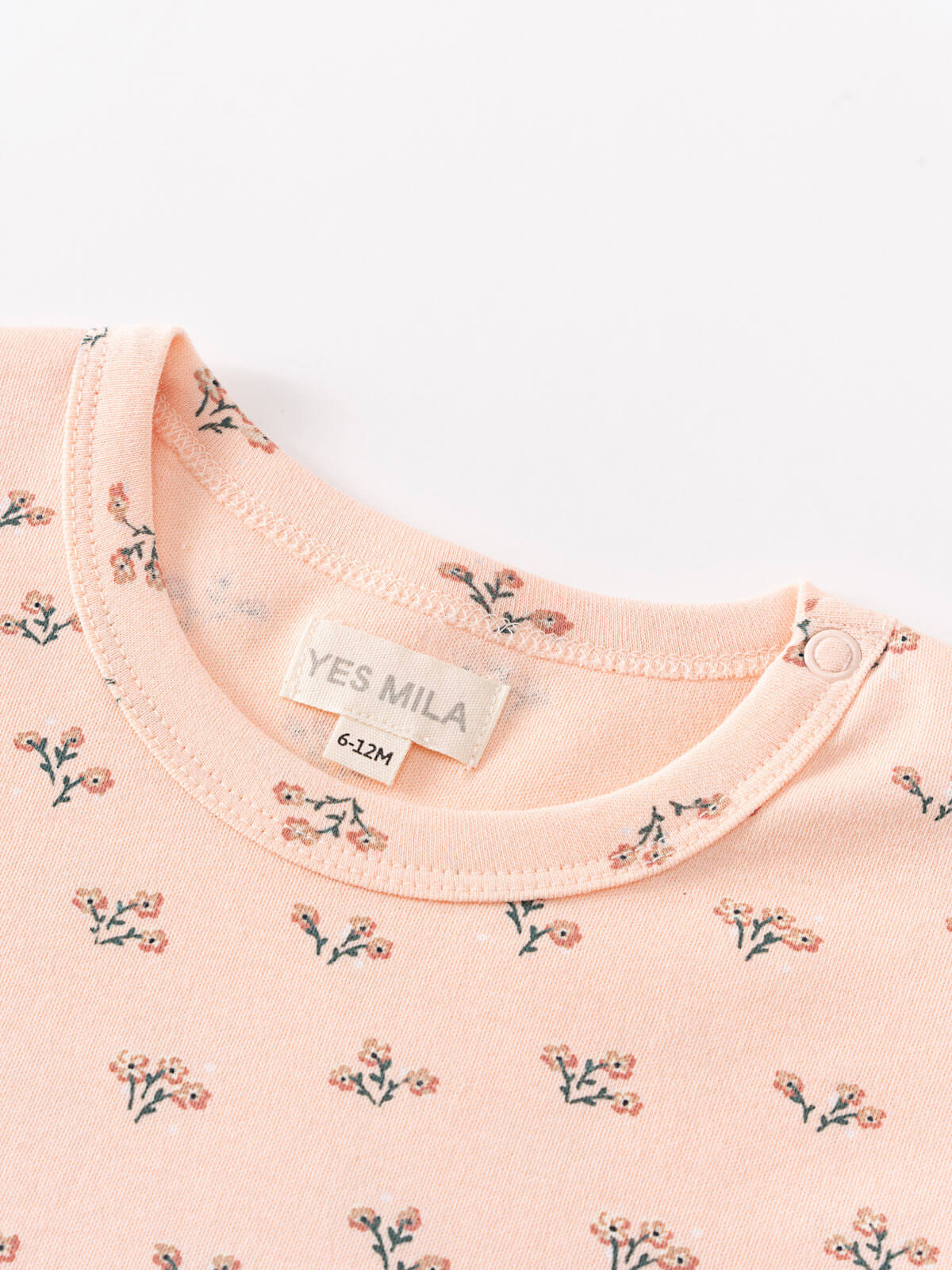 Pink baby tee shirt with flower pattern Baby Printed Short Sleeve Tee - Wildflower Bouquet Pink Baby girl