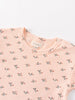 Pink baby tee shirt with flower pattern Baby Printed Short Sleeve Tee - Wildflower Bouquet Pink Baby girl