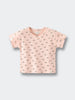 Pink baby tee shirt with flower pattern Baby Printed Short Sleeve Tee - Wildflower Bouquet Pink Baby girl