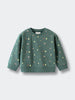Baby printed green sweatshirt with mountains printed on it Baby Printed Sweatshirt - Mountain View Balsam Baby boy