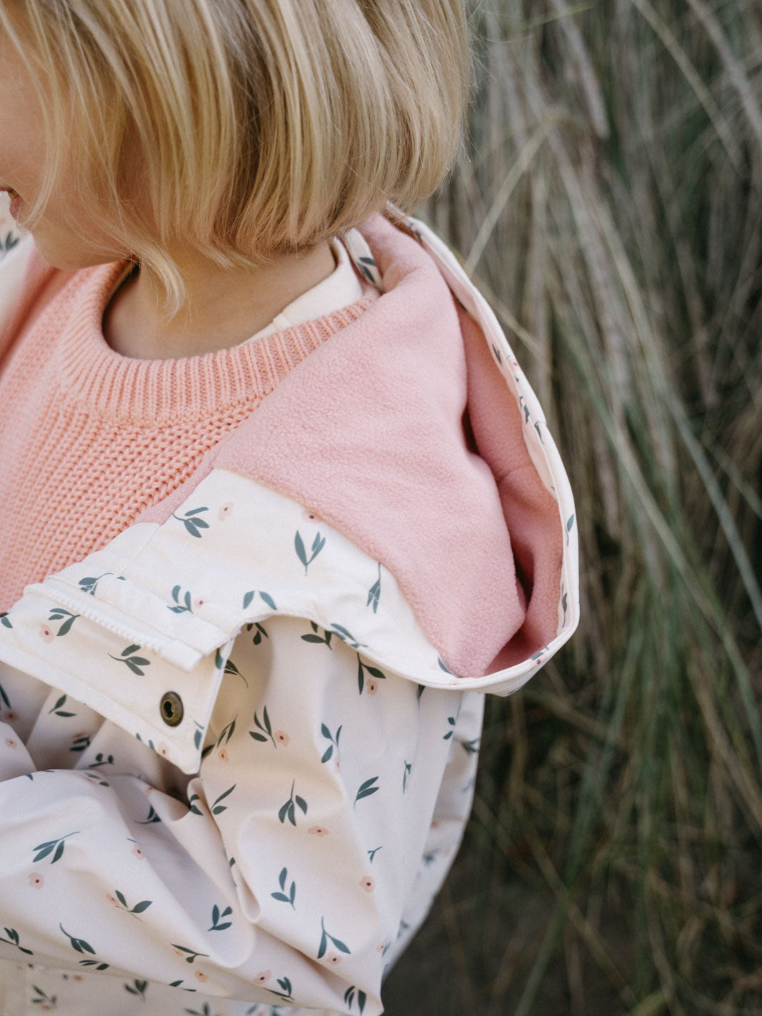 Printed Raincoat - Wild Flowers Ecru