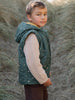 Printed Puffer Vest Jacket - Mountain View Balsam