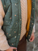 Printed Puffer Vest Jacket - Mountain View Balsam