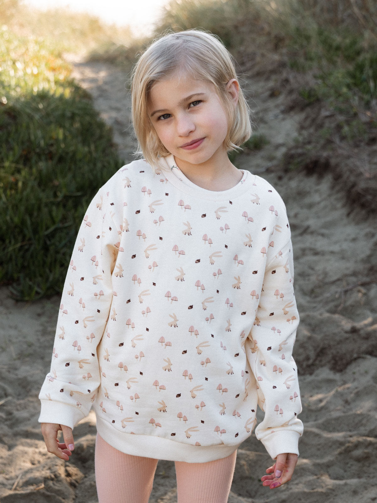 Printed Sweatshirt - Forest Gathering Ecru