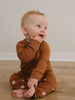 Pointelle Long Sleeve One Piece - Russet