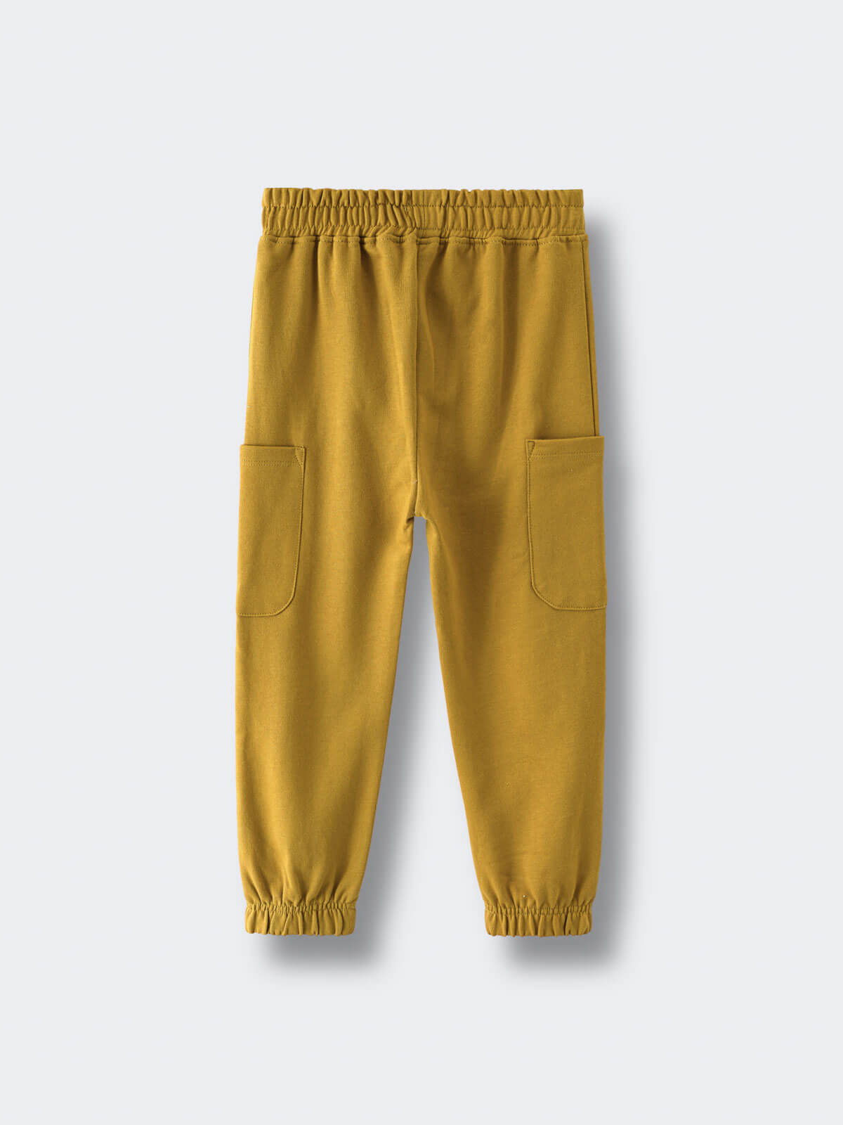 Mustard yellow sweatpants with cargo pockets on the thighs and elastic cuffs Cargo Sweatpants - Golden Pear Boys