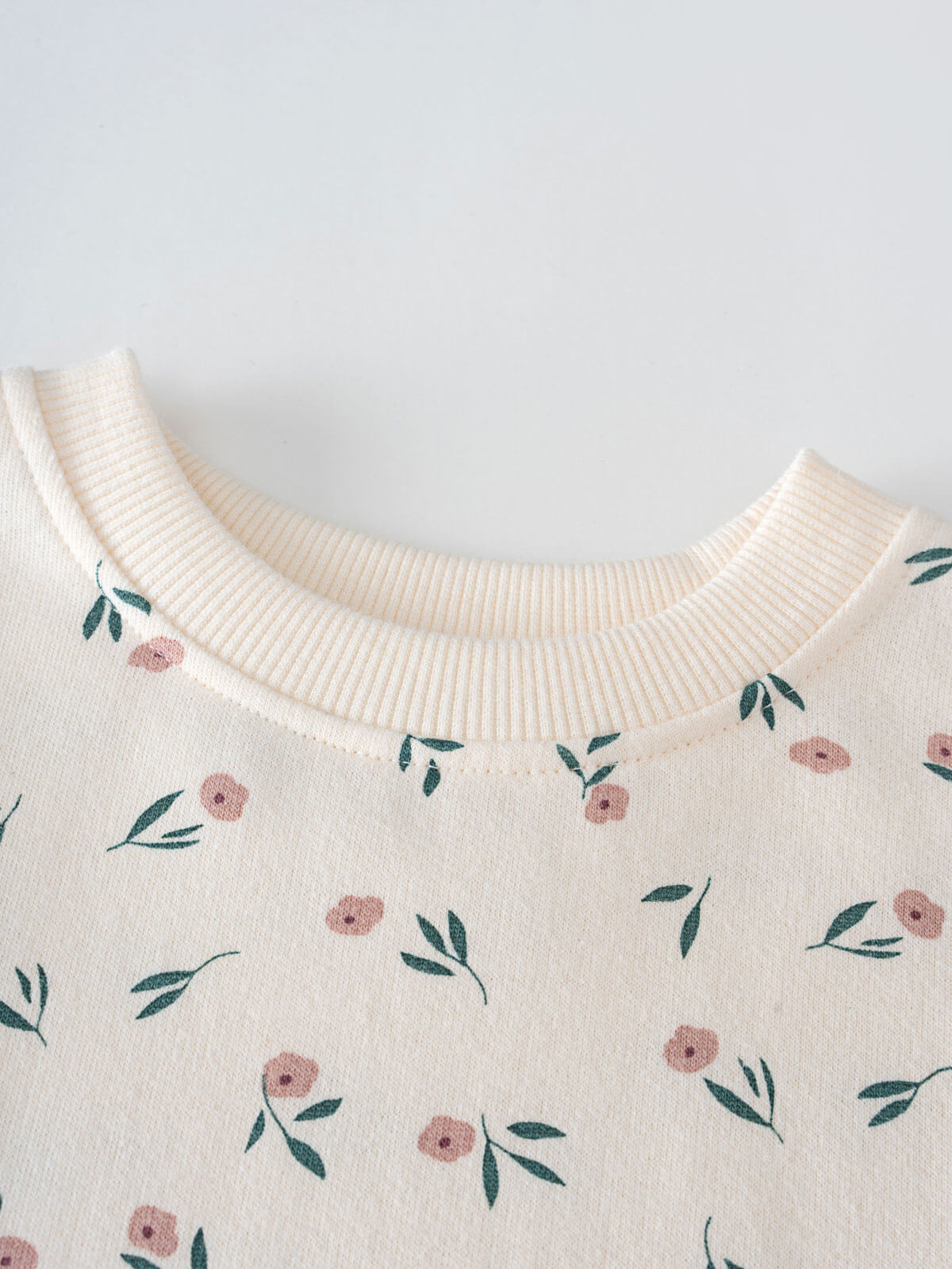 Contrast Sweatshirt Dress - Wild Meadow Ecru