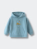 Light blue hoodie with mountain graphic and stay wild text on front Feature Print Hoodie - Stay Wild Boys