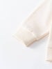 Close-up of cream sweatshirt sleeve showing ribbed cuff detail Feature Print Sweatshirt - Bird And Blossom Girls