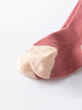 Close-up of a ribbed sock with contrasting beige heel and toe patches Kids Socks 3 Pack - Bunny Girls