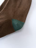 Brown ribbed sock with dark green heel and toe detail Kids Socks 3 Pack - Bear Boys