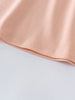 Close-up of a peachy pink fabric hem with visible stitching detail Long Sleeve Jersey Dress - Mallow Girls