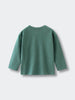 Back view of a green long sleeve t-shirt laid flat Long Sleeve Tee - Balsam Boys