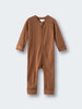 Pointelle Long Sleeve One Piece - Russet