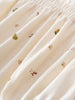 Close-up of cream fabric with small printed fruit and vegetable motifs Printed Bloomers - Autumn Harvest Ecru Baby girl