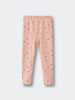 Pink leggings with small bird and flower print pattern Printed Leggings - Wild Meadow Mallow Girls
