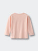 Back view of a pale pink long sleeve shirt laid flat Printed Long Sleeve Tee - Dove Girls