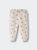 Cream-colored baby sweatpants with brown bear face print pattern Printed Sweatpants - Cosy Bear Ecru Baby boy
