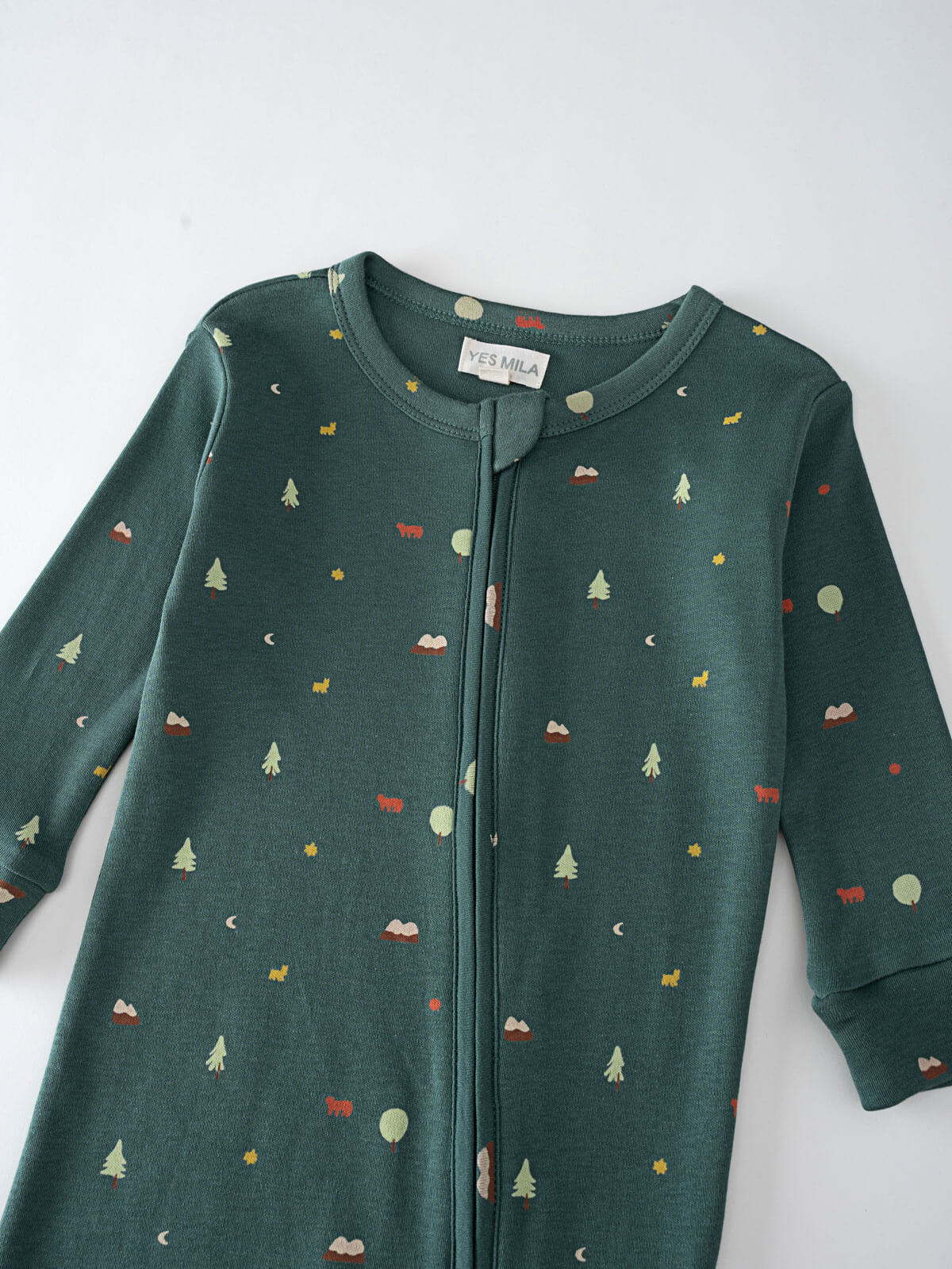 Printed Long Sleeve One Piece - Mountain View Balsam