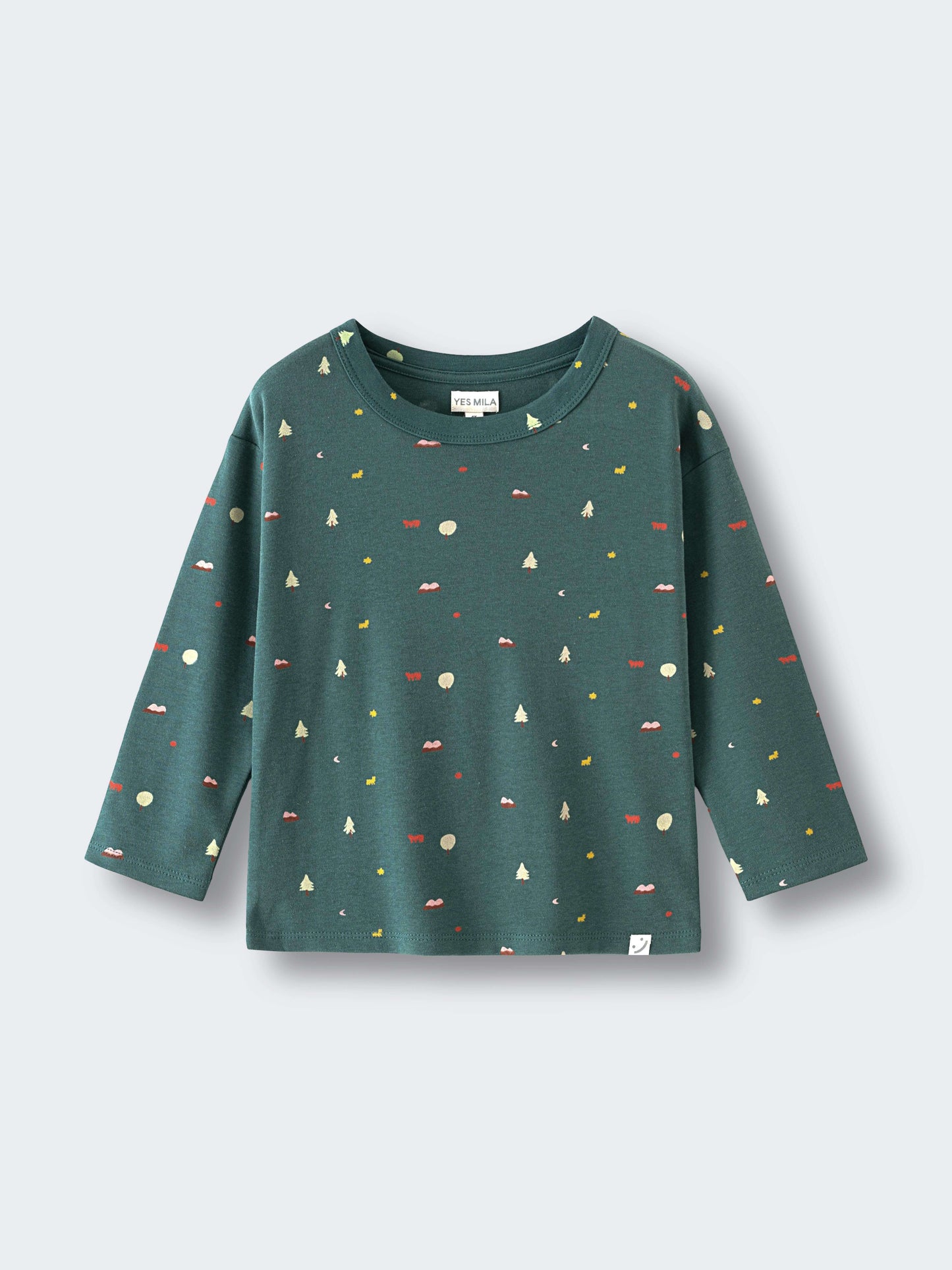 Printed Long Sleeve Tee - Mountain View Balsam