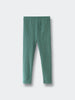 Green ribbed leggings laid flat on a light gray background Ribbed Leggings - Balsam Girls