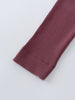 Close-up of ribbed fabric legging leg in dusty plum color Ribbed Leggings - Plum Jam Girls