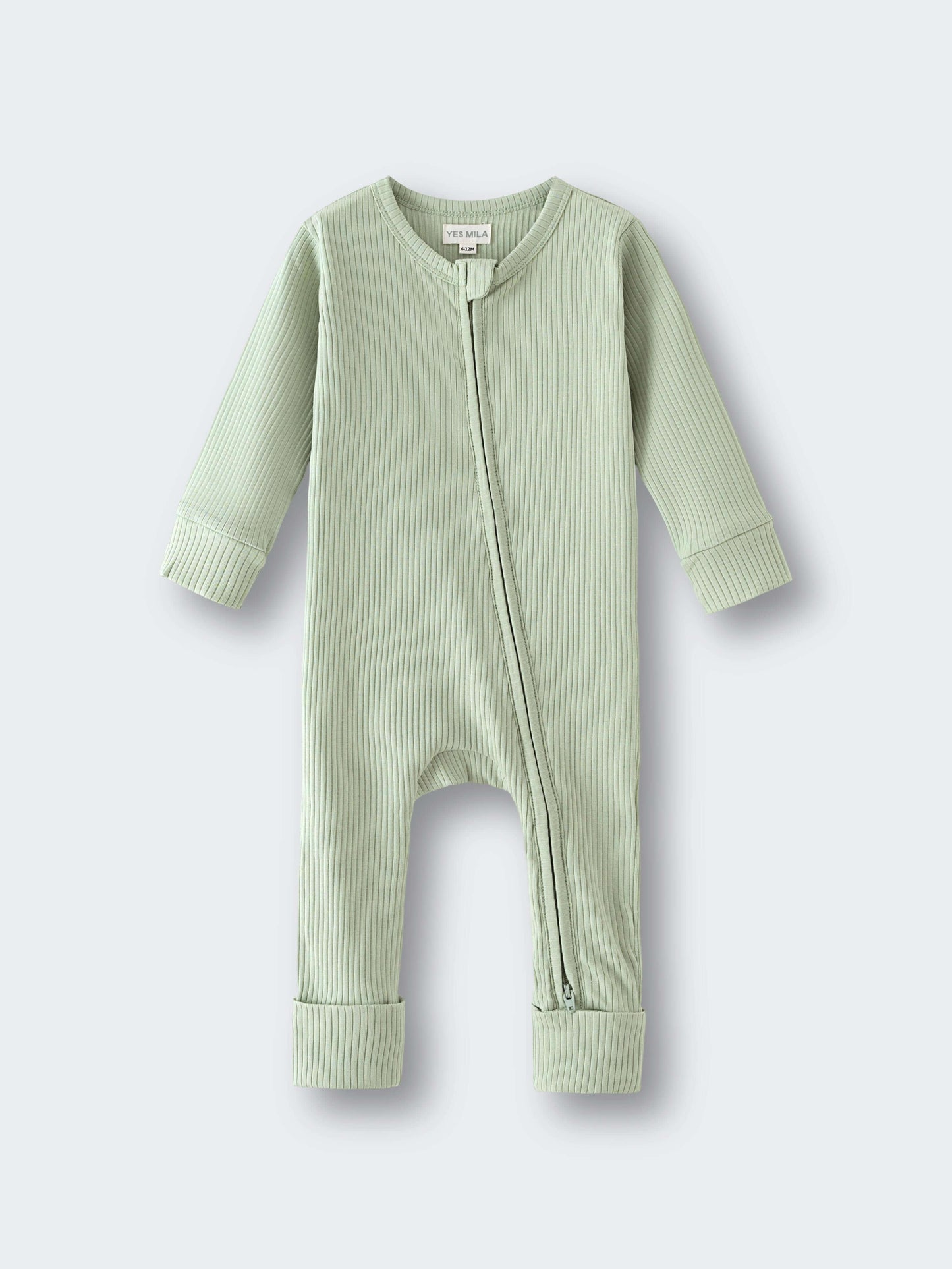 Ribbed Long Sleeve One Piece - Sage