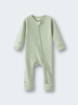 Ribbed Long Sleeve One Piece - Sage