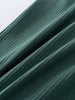 Close-up of dark green ribbed fabric with vertical textured lines Ribbed Long Sleeve One Piece - Balsam Baby boy