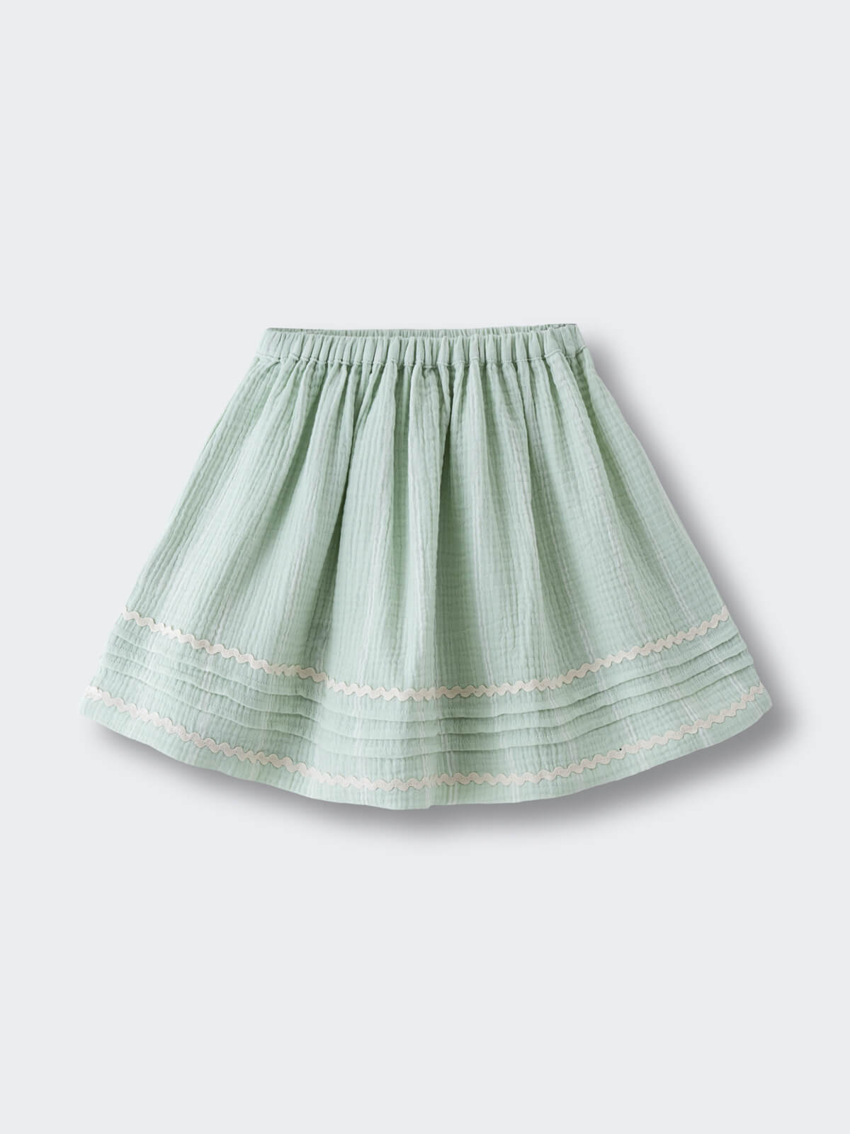 Aurora Skirt - Light Green Stripe