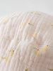 Close-up of a white fabric hat with yellow lemon print pattern Baby Bucket Hat - Lemons Baby girl