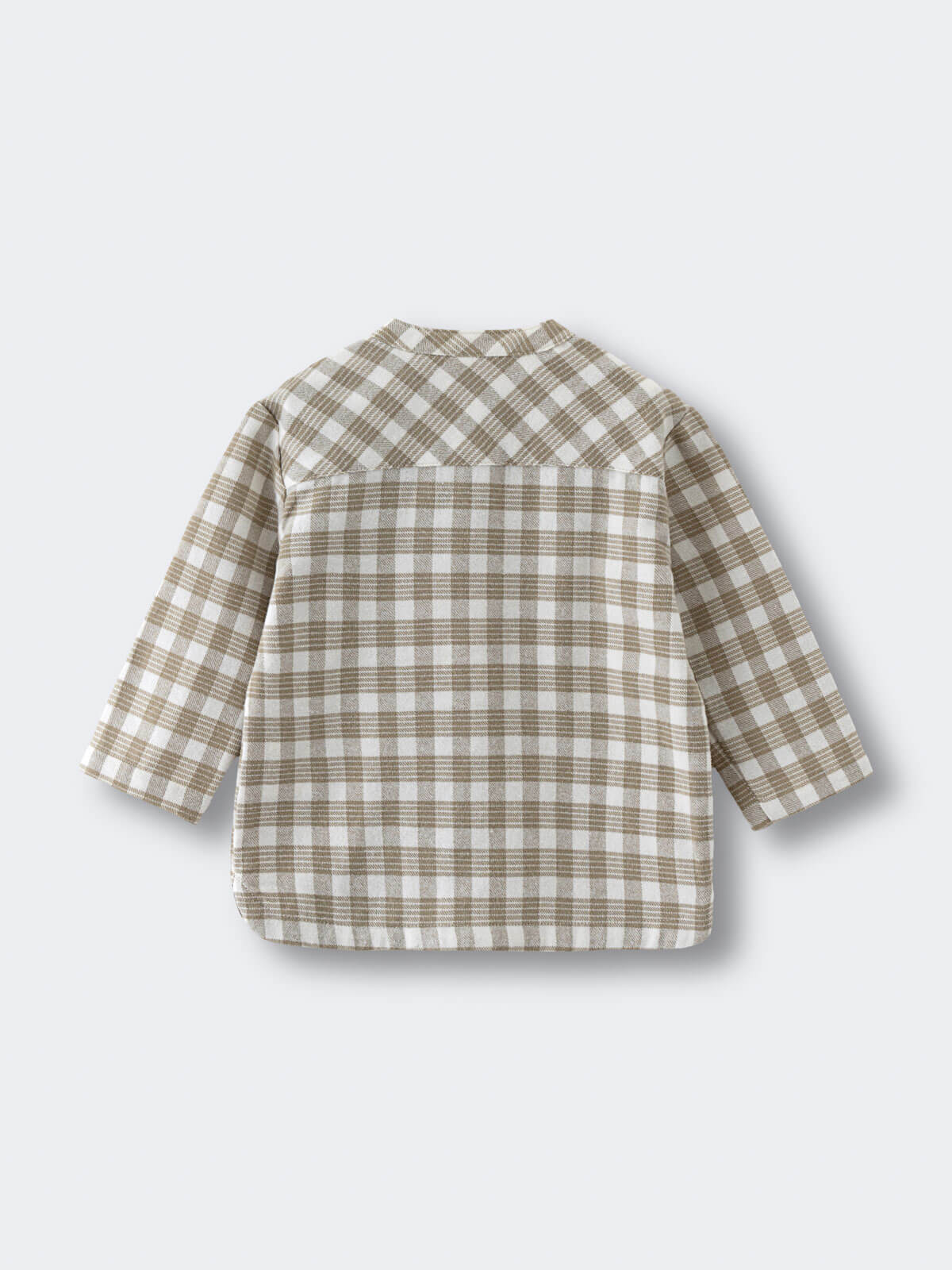 Plaid shirt on a light gray background Baby Check Shirt - Woven Check Baby boy